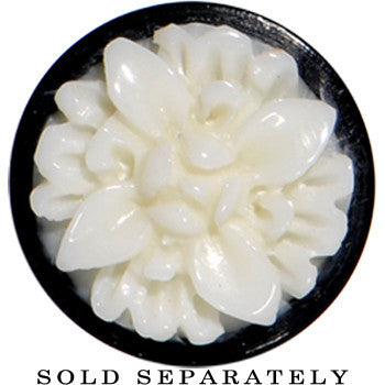 0G Organic Buffalo Horn White Bone Frasera Flower Saddle Plug