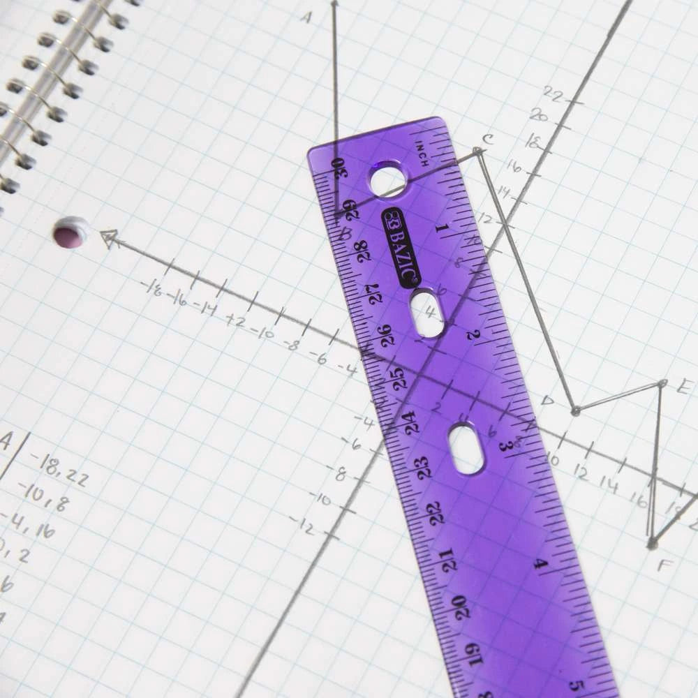 Jeweltones Color Ruler 12″ (30cm) (4/Pack)