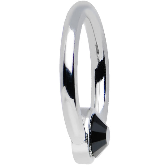 16G 5/16 Aqua Gem Steel BCR Captive Ring 4mm Flat Disc