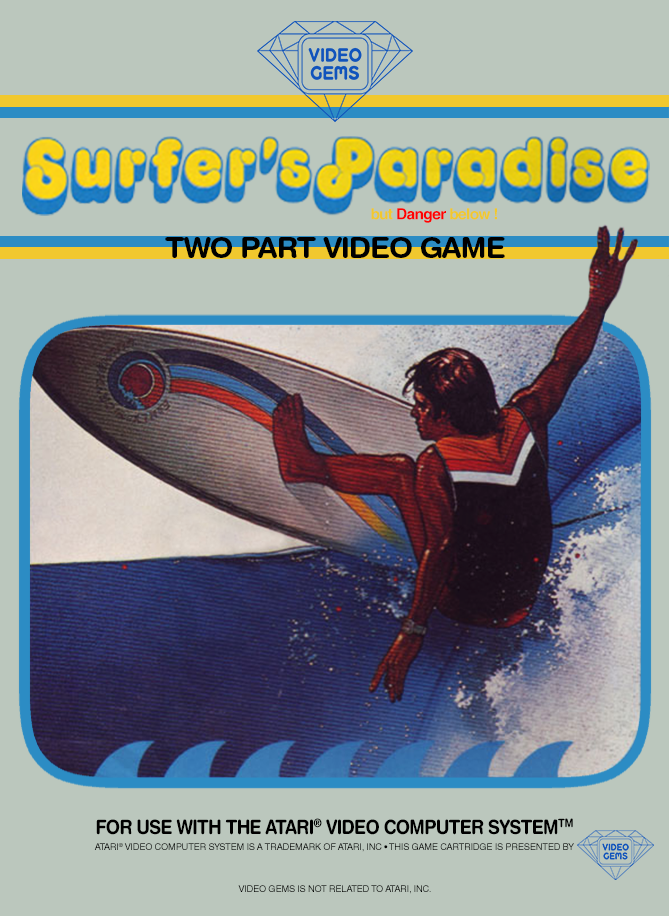Surfer's Paradise But Danger Below! (Atari 2600)