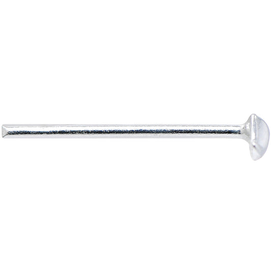 925 Sterling Silver 22G Dapper Mustache Bendable Nose Bone