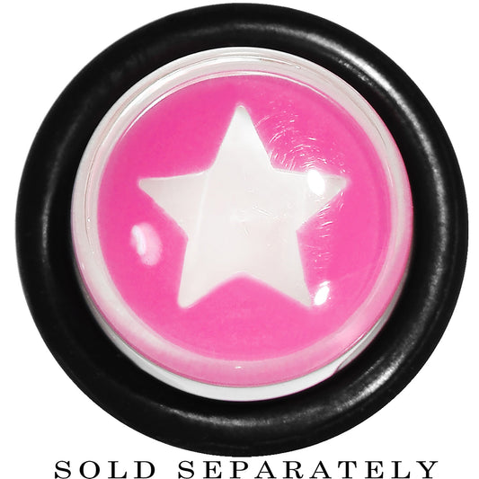 00G Clear Pink Acrylic Wish on a Star Taper