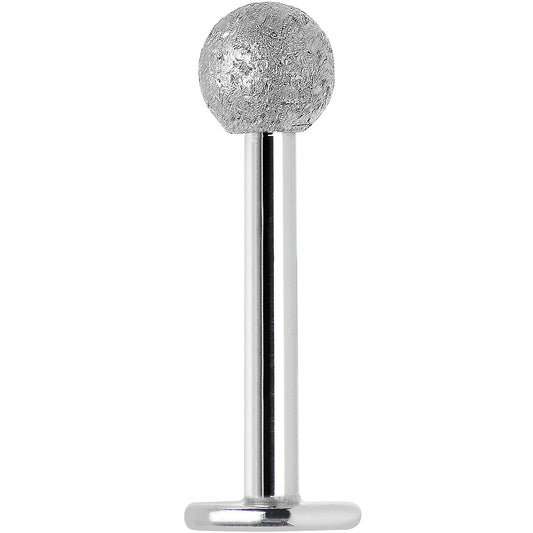16G 5/16 Silver Sandblasted Steel Monroe Labret 3mm Ball