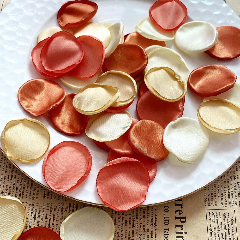 4cm Silk Rose Burnt Edge Petals