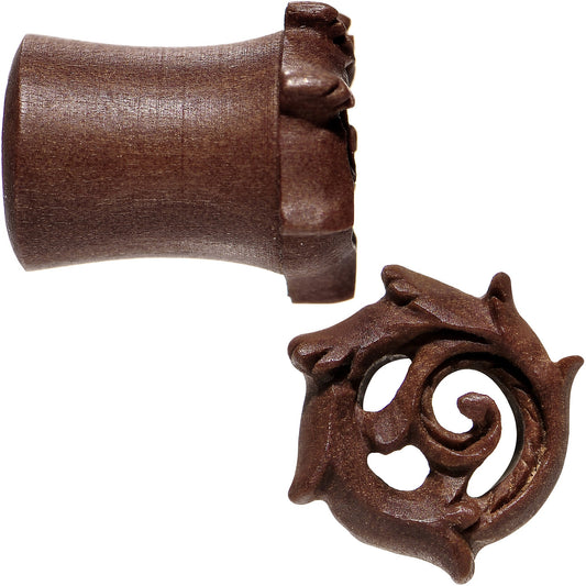 0G Organic Wood Rebirth Hand Carved Plug Set