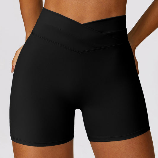 High-Waisted Skinny Hip Raise Yoga Shorts