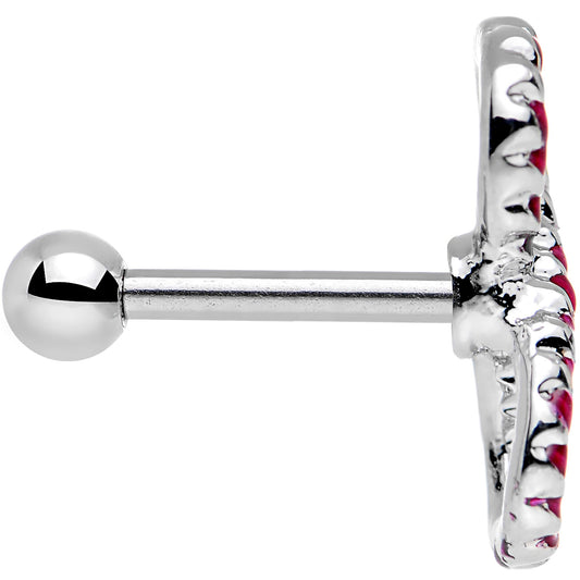 16G 1/4 Pink Gem Roped Infinity Cartilage Earring