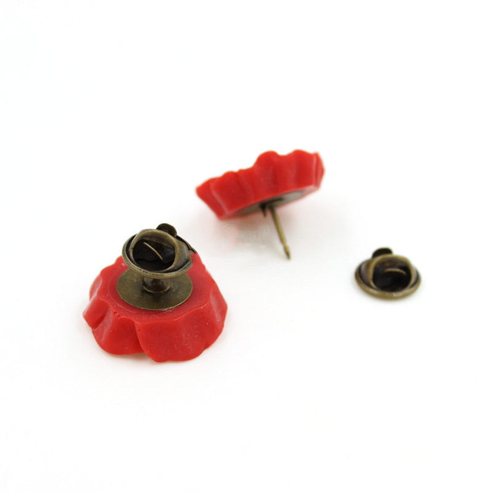 Poppy Flower Commemorative Brooch