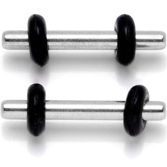 Stainless Steel Micro Straight Plug Set 14G to 8G