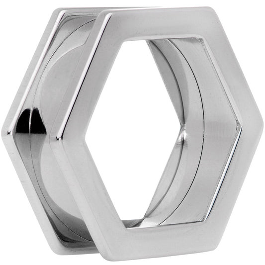 25mm Geometric Hexagon Screw Fit Tunnel Plug Set