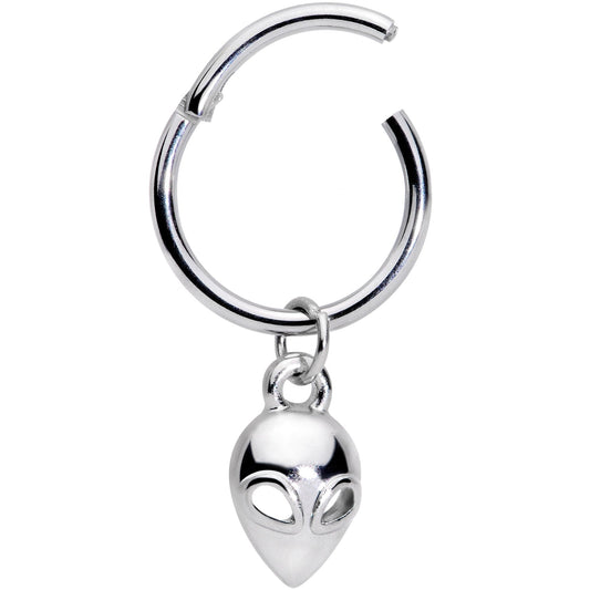 16G 3/8 Open Eyed Alien Invader Dangle Hinged Segment Ring