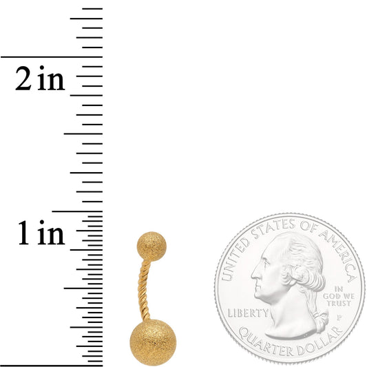 Yellow Anodized Tastefully Twisted Belly Ring