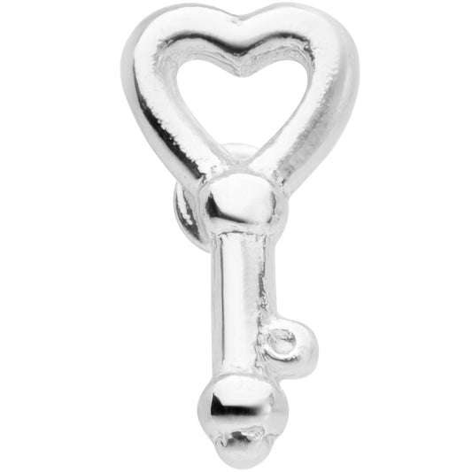 22G 5/16 Key to Your Heart L Shaped Nose Ring