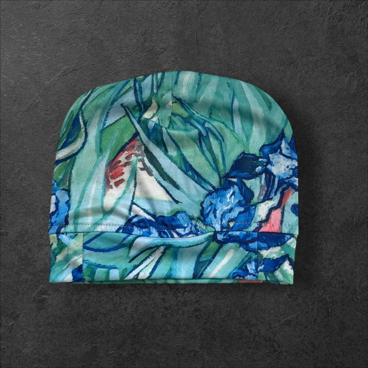 Iris Garden Slouch Beanie β Upcycled Everyday Hat