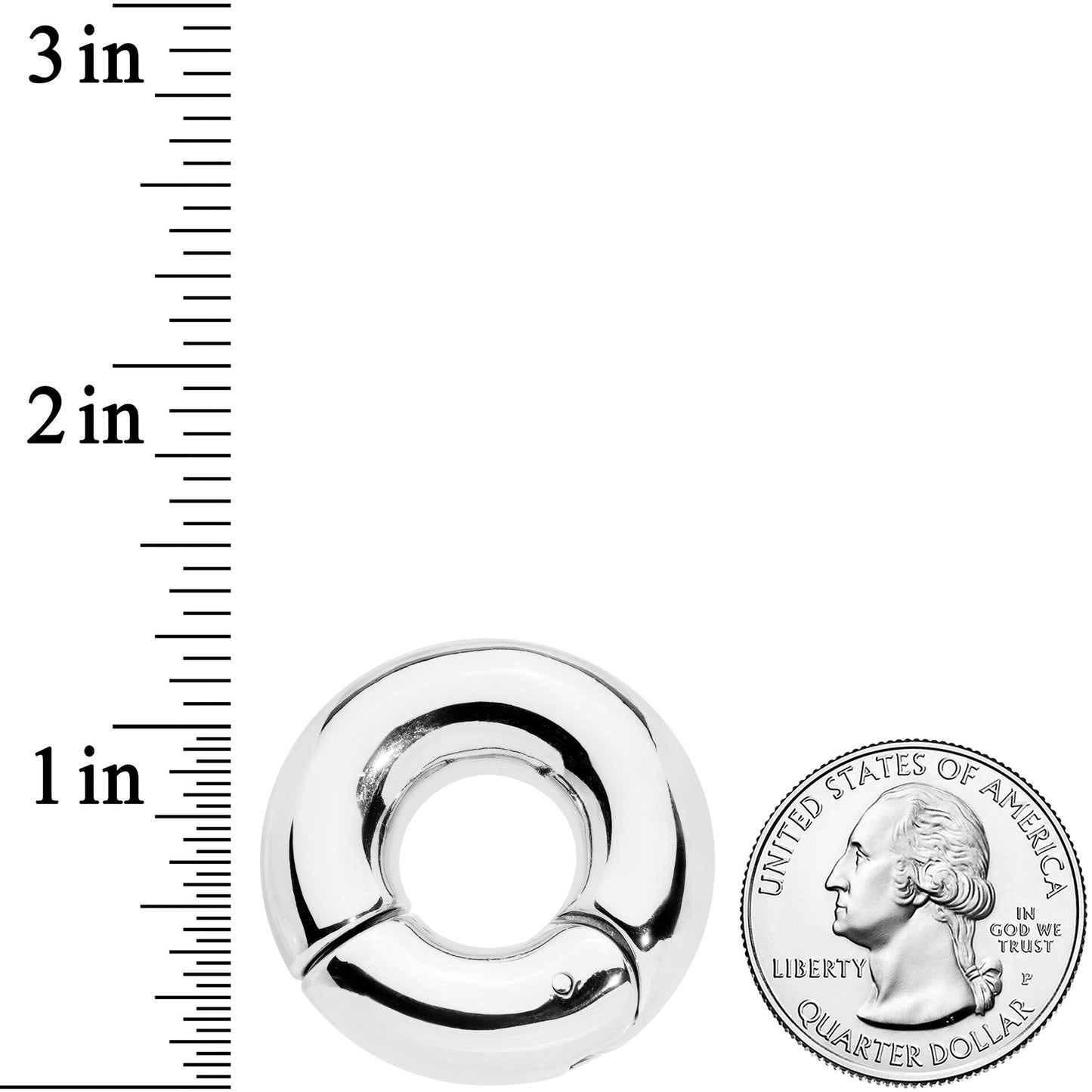 00G 1/2 Stainless Steel Hinged Segment Ring