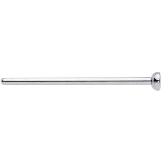 18G 3/4 Clear CZ Gem Grade 23 Titanium Fishtail Nose Ring 2.5mm