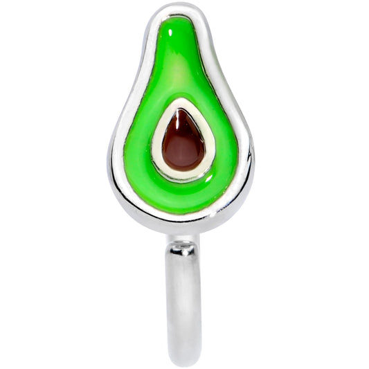16G 3/8 Green Groovy Avocado Closure Ring
