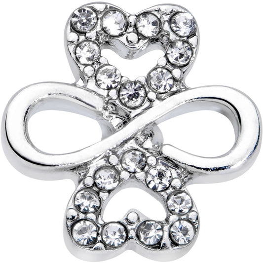 16G 1/4 Clear Gem Heart Shamrock St Patricks Day Cartilage Tragus