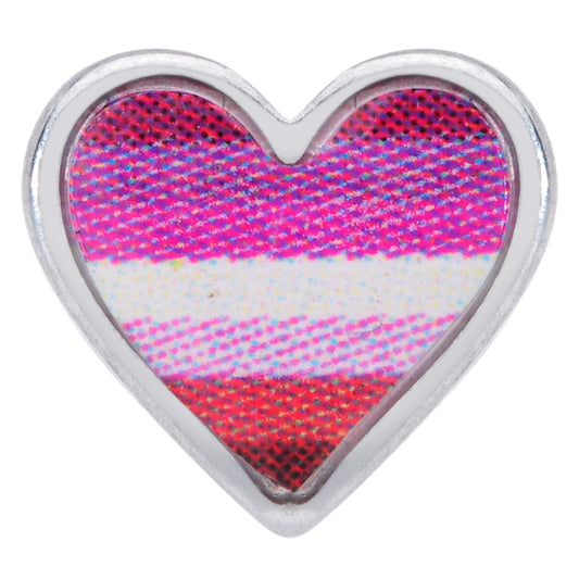 16G 1/4 Lesbian Pride Heart Cartilage Tragus Earring