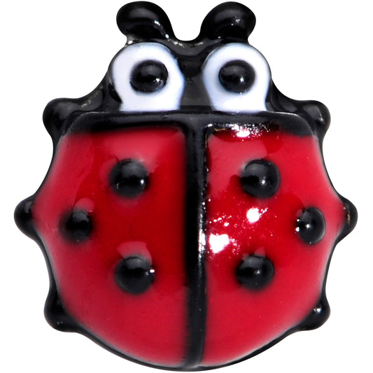 20G 1/4 Red Insect Ladybug Nose Bone
