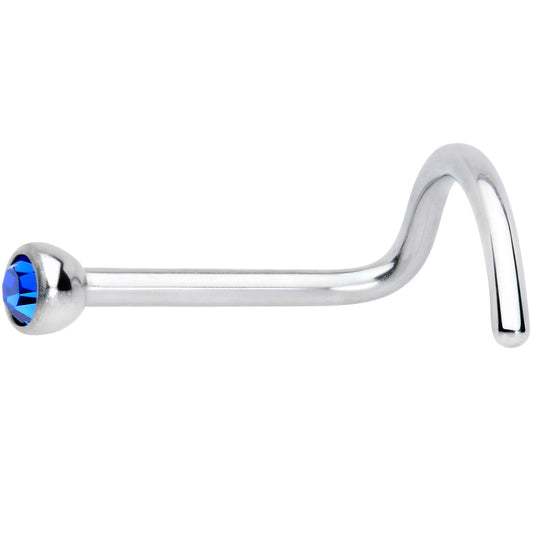 20G Blue 2mm Grade 23 Titanium Press Fit Left Side Nose Screw