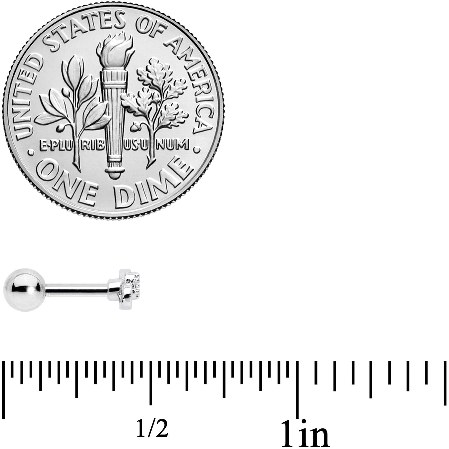 16G 1/4 Infinity Heart Valentines Day Cartilage Tragus Earring