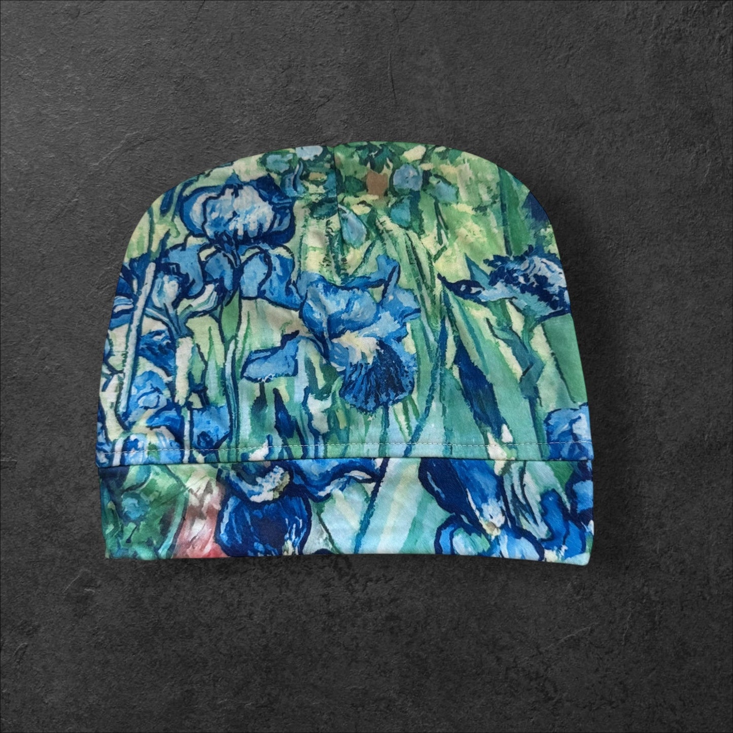 Iris Garden Slouch Beanie β Upcycled Everyday Hat