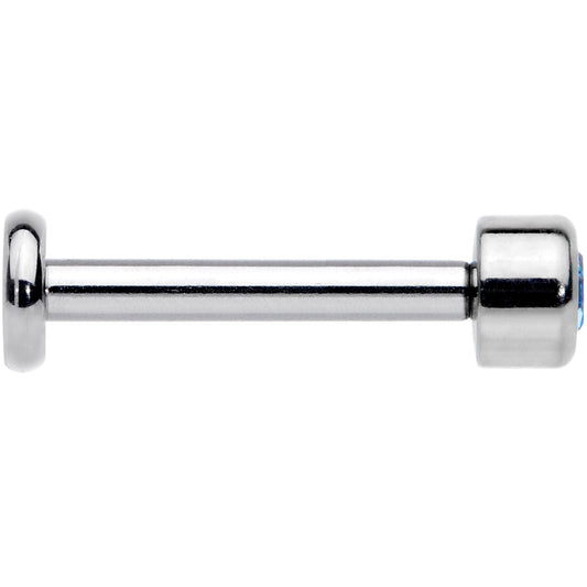16G 5/16 Aqua Gem Grade 23 Titanium Internally Threaded Labret