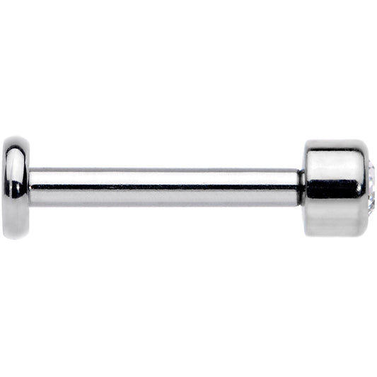 16G 5/16 Clear Gem Grade 23 Titanium Internally Threaded Labret