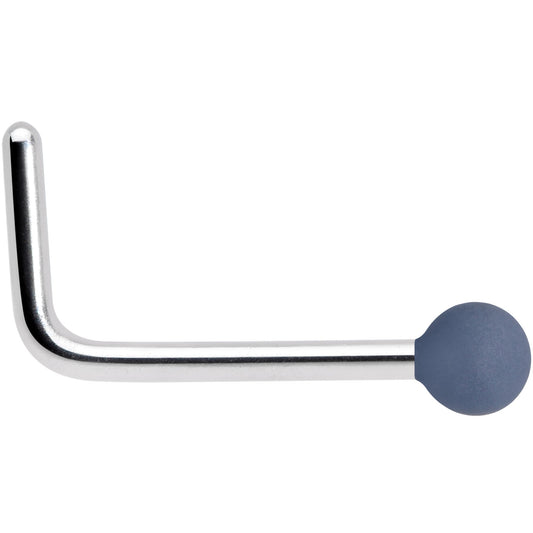 20G 7mm Dark Grey Matte 2mm L Shaped Nose Ring