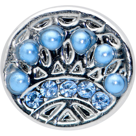 20G 1/4 Blue Gem Geometric Blues Nose Bone