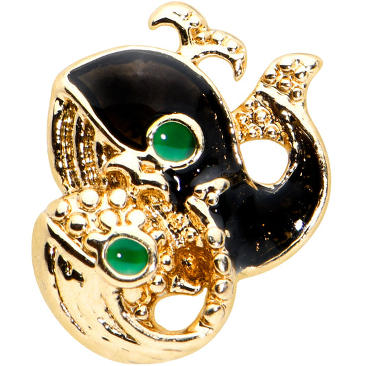 16G 1/4 Gold Tone Mom Baby Whale Orca Cartilage Tragus Earring