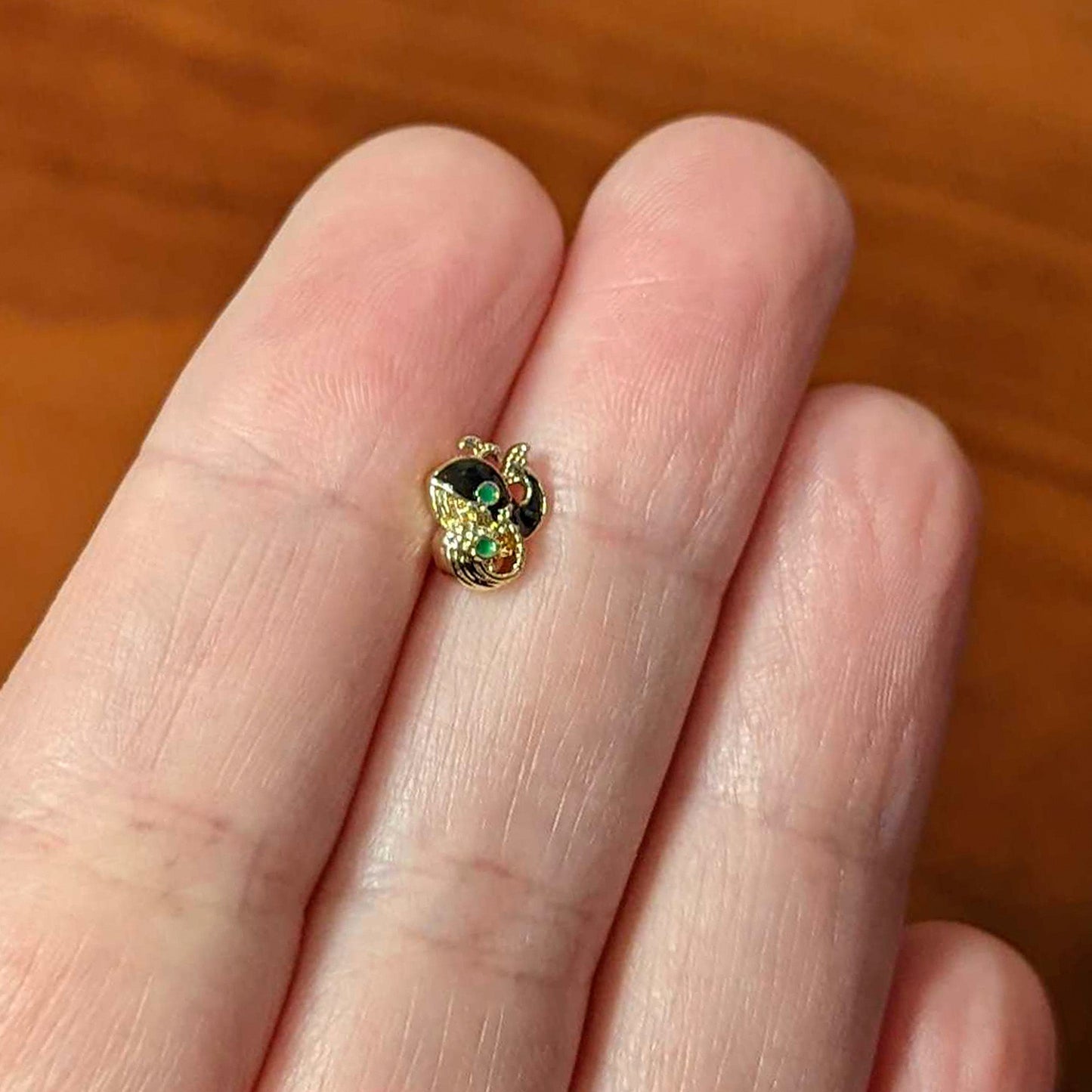 16G 1/4 Gold Tone Mom Baby Whale Orca Cartilage Tragus Earring