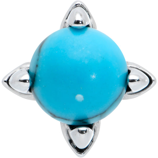 16G 1/4 Blue Turquoise Claw Hand Cartilage Tragus Earring