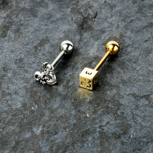 Officially Licensed Dungeons & Dragons Dice Barbell Tongue Ring Set of 2