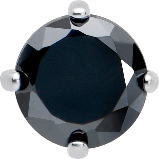 16G 5/16 Black CZ ASTM F-136 Implant Grade Titanium Threadless Heart End Labret