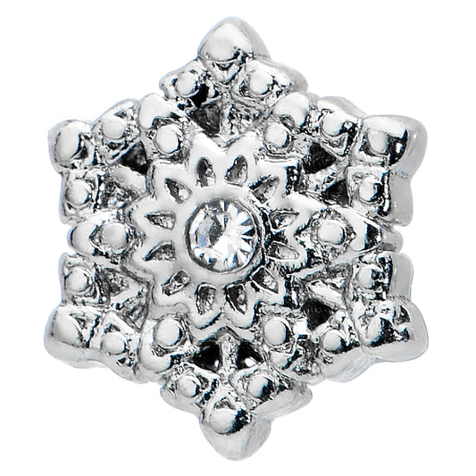 16G 5/16 Clear Gem Filigree Epic Snowflake Labret Monroe Tragus