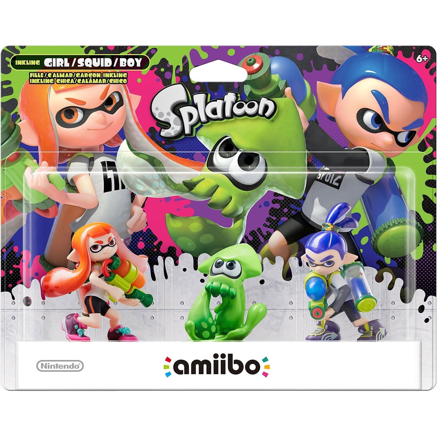 Inkling Boy, Inkling Girl, Squid 3-Pack Amiibo: Splatoon (Nintendo Switch)