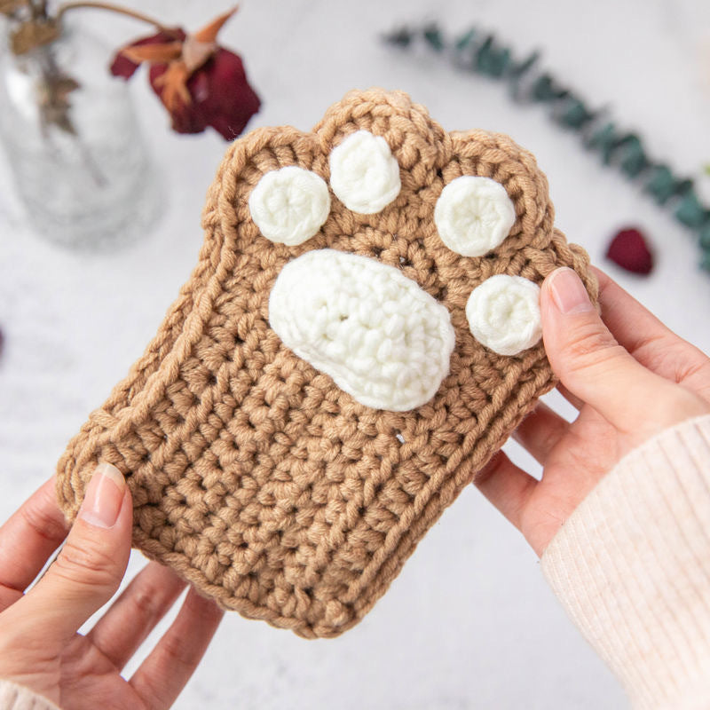 Cat's Paw Half Finger Wool Gloves