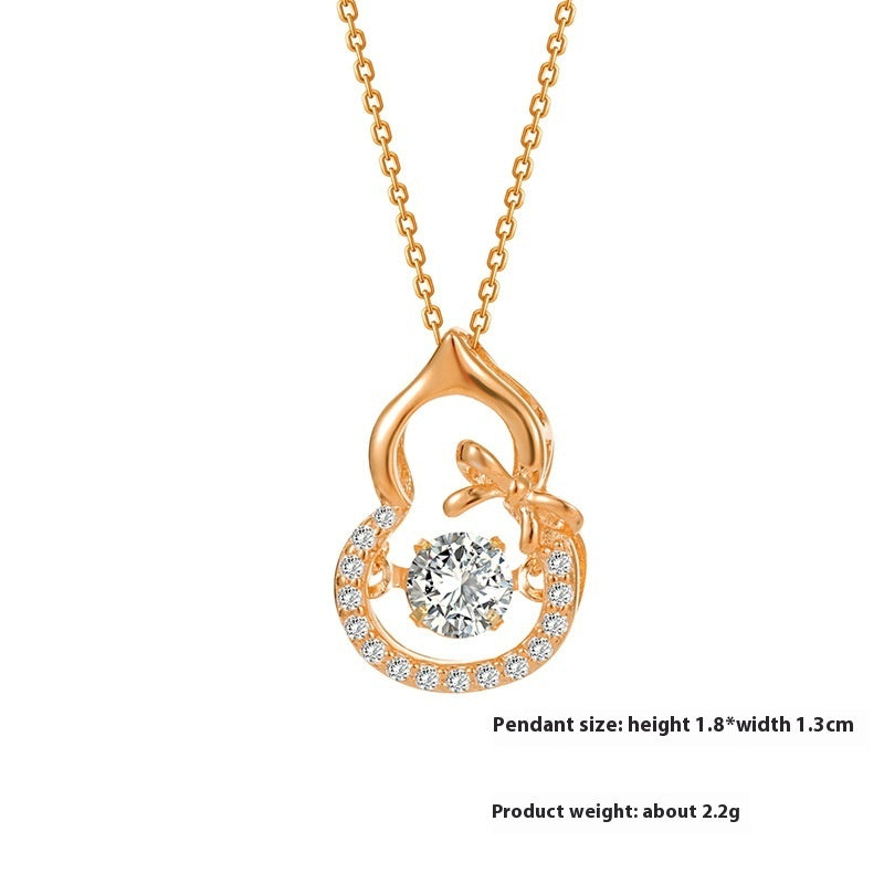 Gourd Necklace Female Clavicle Chain Silver Does Not Fade