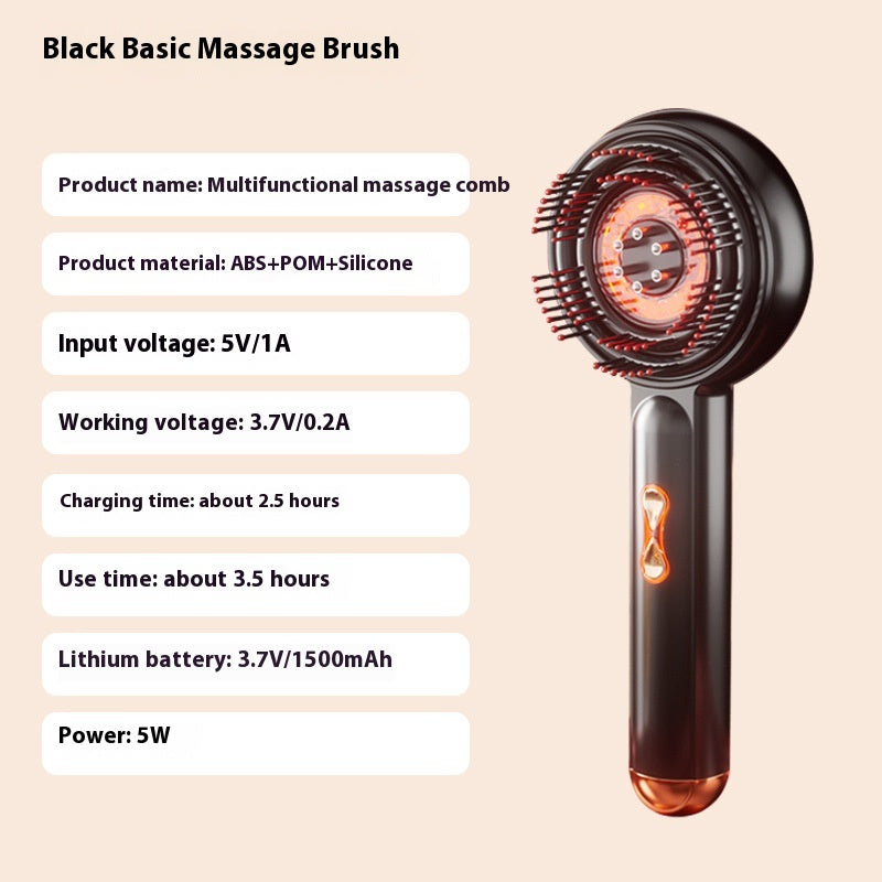 Electric Scalp Comb with 3-Color Light Therapy