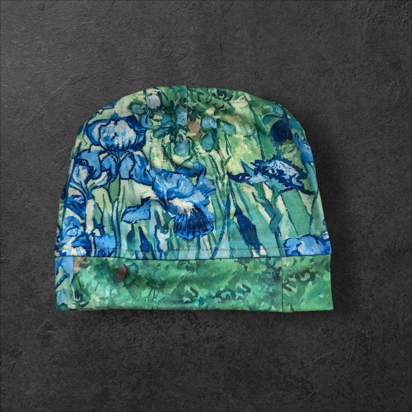 Iris Garden Slouch Beanie β Upcycled Everyday Hat