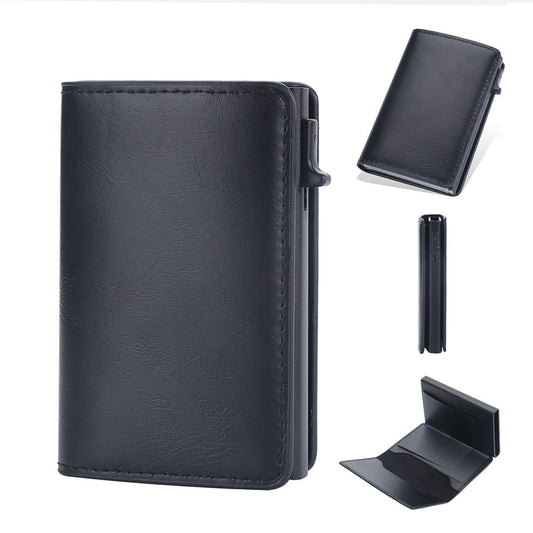 Men's Crazy Horse Leather Card Clamp