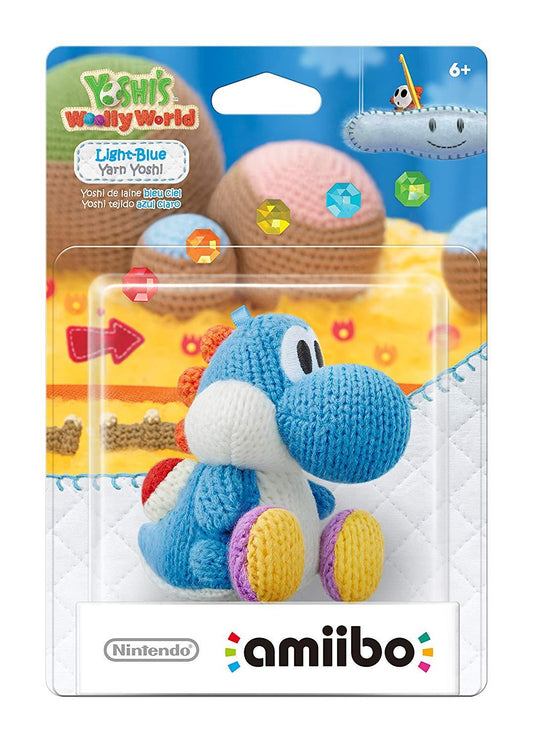 Light Blue Yarn Yoshi Amiibo: Yoshi's Woolly World Series (Nintendo Switch)