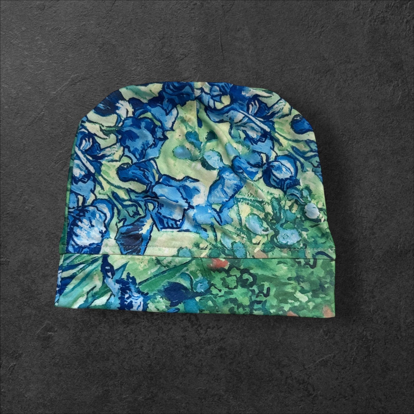 Iris Garden Slouch Beanie β Upcycled Everyday Hat