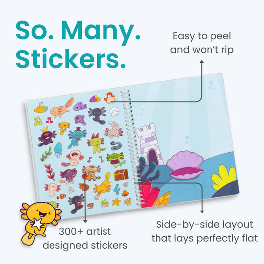 Axolotl Sticker Book