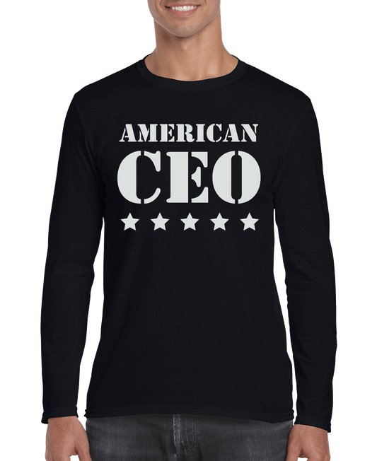 Five Star American CEO Men's Long Sleeve Shirt