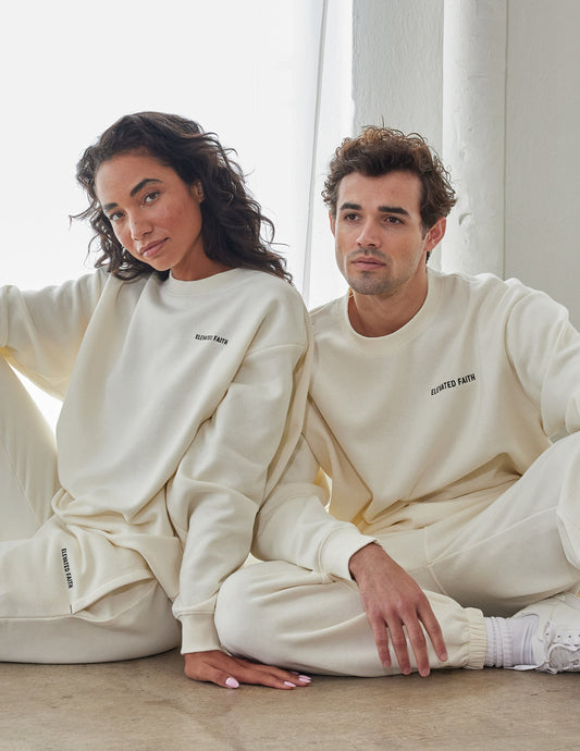 Basics White Sand Unisex Crewneck