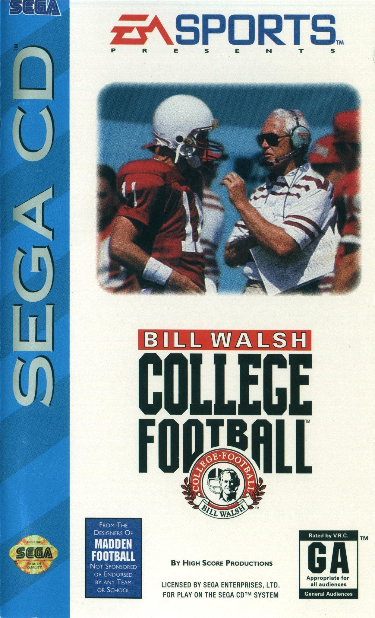 Bill Walsh College Football (Sega CD)