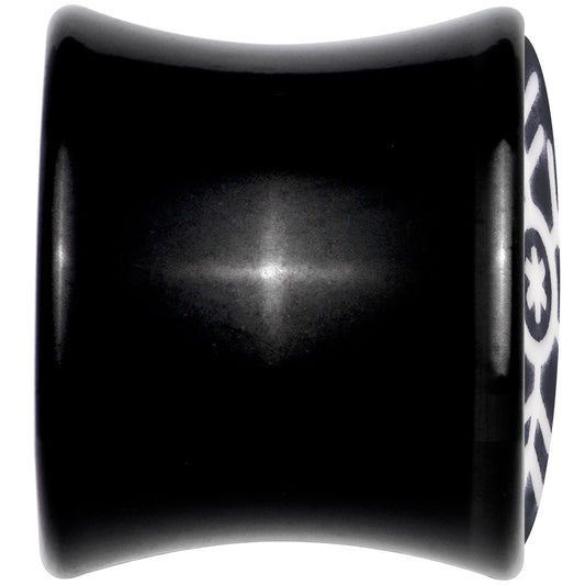 Glow in the Dark Holiday Snowflake Black Acrylic Saddle Plug Set by Onyx O